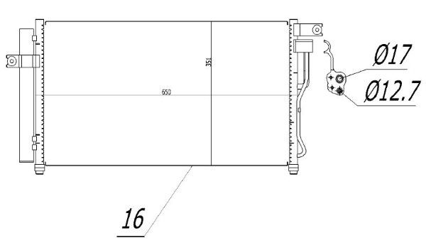 Condensator, climatizare MTR 13054374