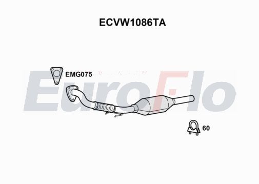 Katalizator EUROFLO 1J0254503HX
