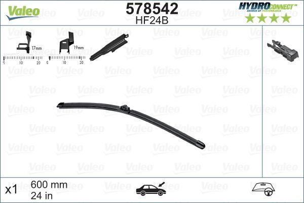 Pióro wycieraczki VALEO 578542