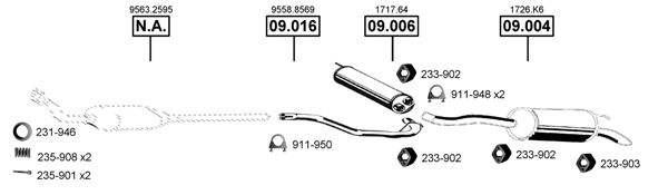 Układ wydechowy ASMET CI090375