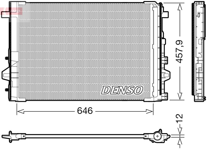 Kondenzátor klimatizácie DENSO DCN17059