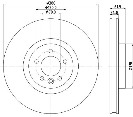 Tarcza hamulcowa MINTEX MDC2334C