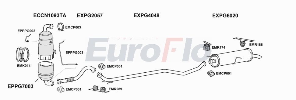 Układ wydechowy EUROFLO CNC416D1004B