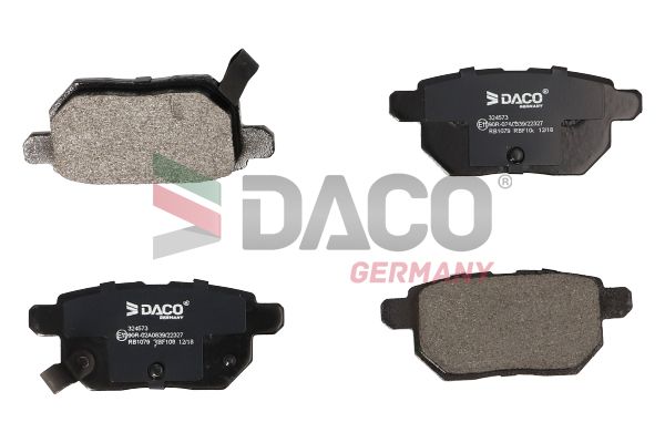 Zestaw klocków hamulcowych, hamulce tarczowe DACO GERMANY 324573