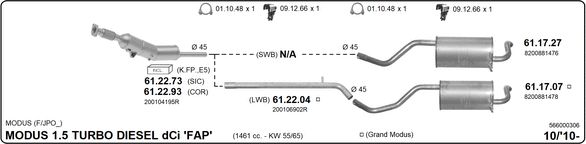 Układ wydechowy IMASAF 566000306