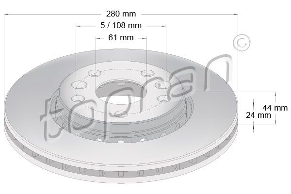 Tarcza hamulcowa TOPRAN 700 817