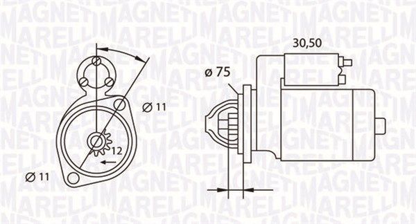 Startér MAGNETI MARELLI 063523627010