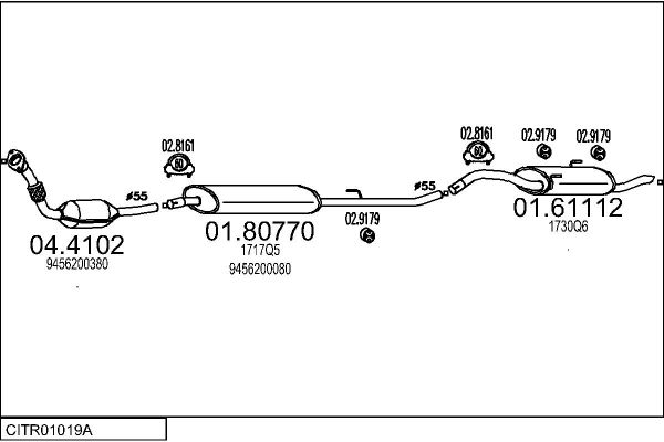 Układ wydechowy MTS CITR01019A010545