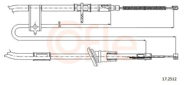 Cablu, frana de parcare COFLE 17.2512