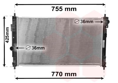 Chłodnica, układ chłodzenia silnika VAN WEZEL 07002121