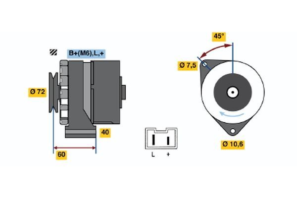 Alternator BOSCH 0 986 032 061