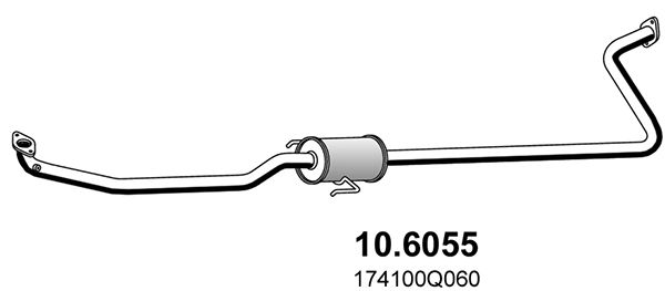 Tłumik środkowy ASSO 10.6055
