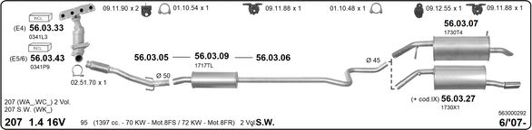 Układ wydechowy IMASAF 563000292