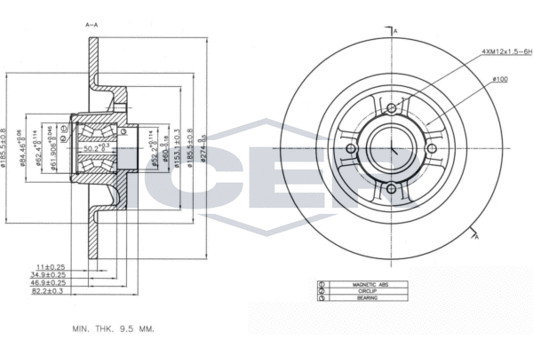 Tarcza hamulcowa ICER 78BD6329-1