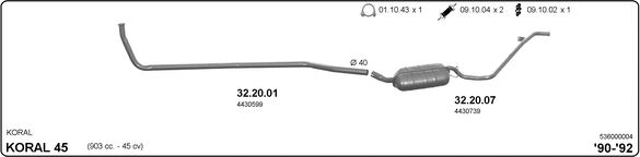 Układ wydechowy IMASAF 536000004