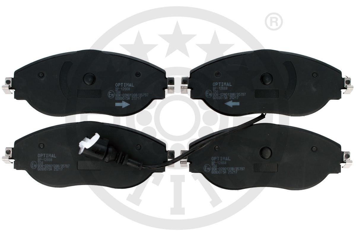 Zestaw klocków hamulcowych, hamulce tarczowe OPTIMAL BP-12668