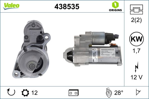 Rozrusznik VALEO 438535