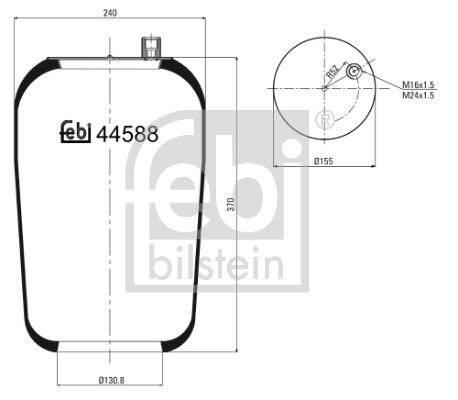 Burduf, suspensie pneumatica FEBI BILSTEIN 44588