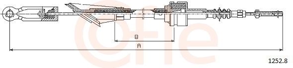 Cablu ambreiaj COFLE 1252.8