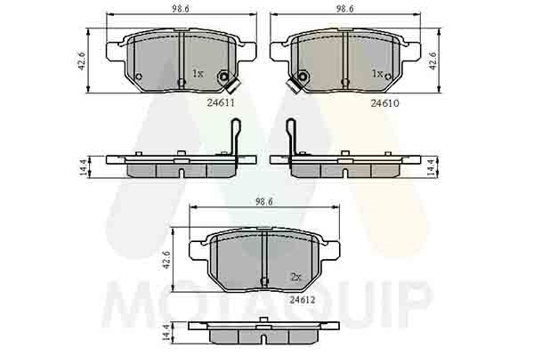 set placute frana,frana disc MOTAQUIP LVXL1363