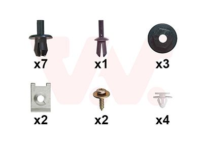 Set montaj, aripa laterala VAN WEZEL 3777796