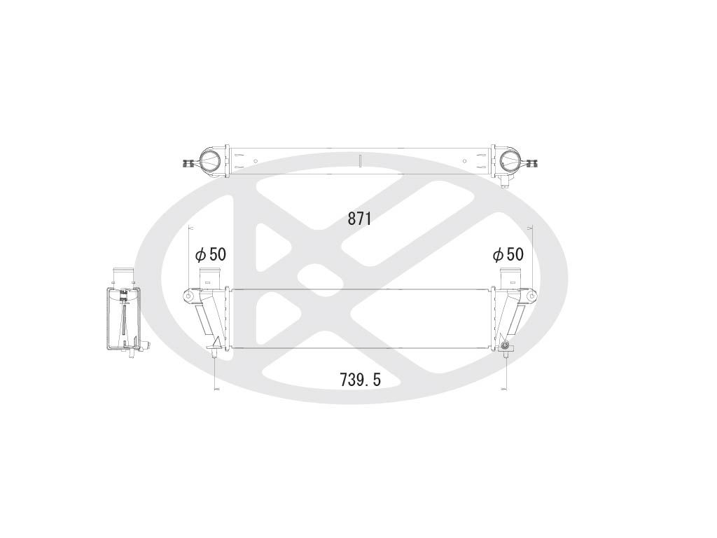 Intercooler, compresor KOYORAD IA050127