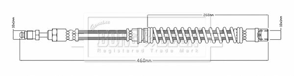 Przewód hamulcowy elastyczny BORG & BECK BBH8122