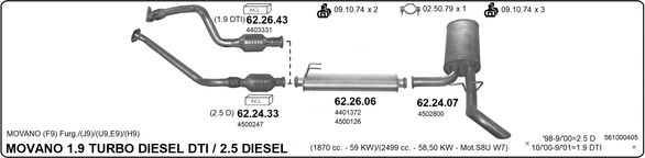 Układ wydechowy IMASAF 561000405
