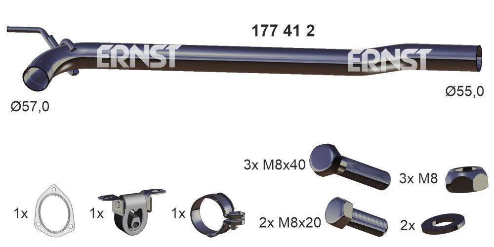 Teava reparatie, catalizator ERNST Set 177412