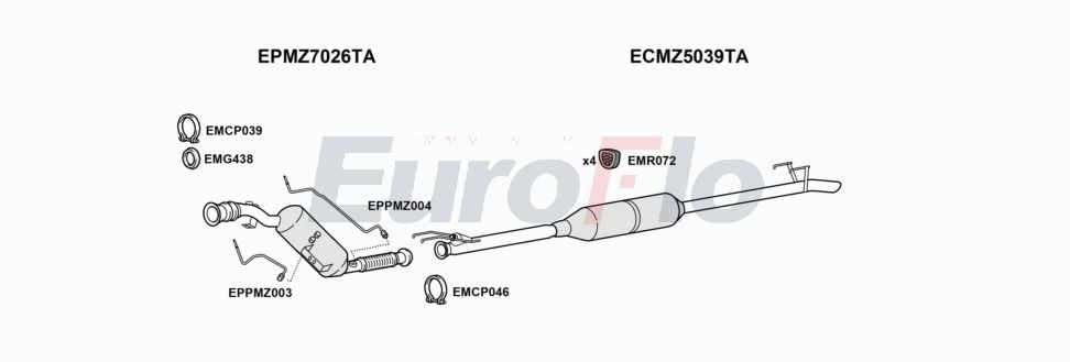 Układ wydechowy EUROFLO MZSPR21D9163D