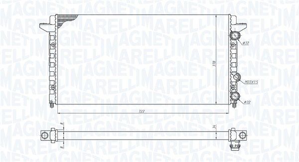 Chladič motora MAGNETI MARELLI 350213189200