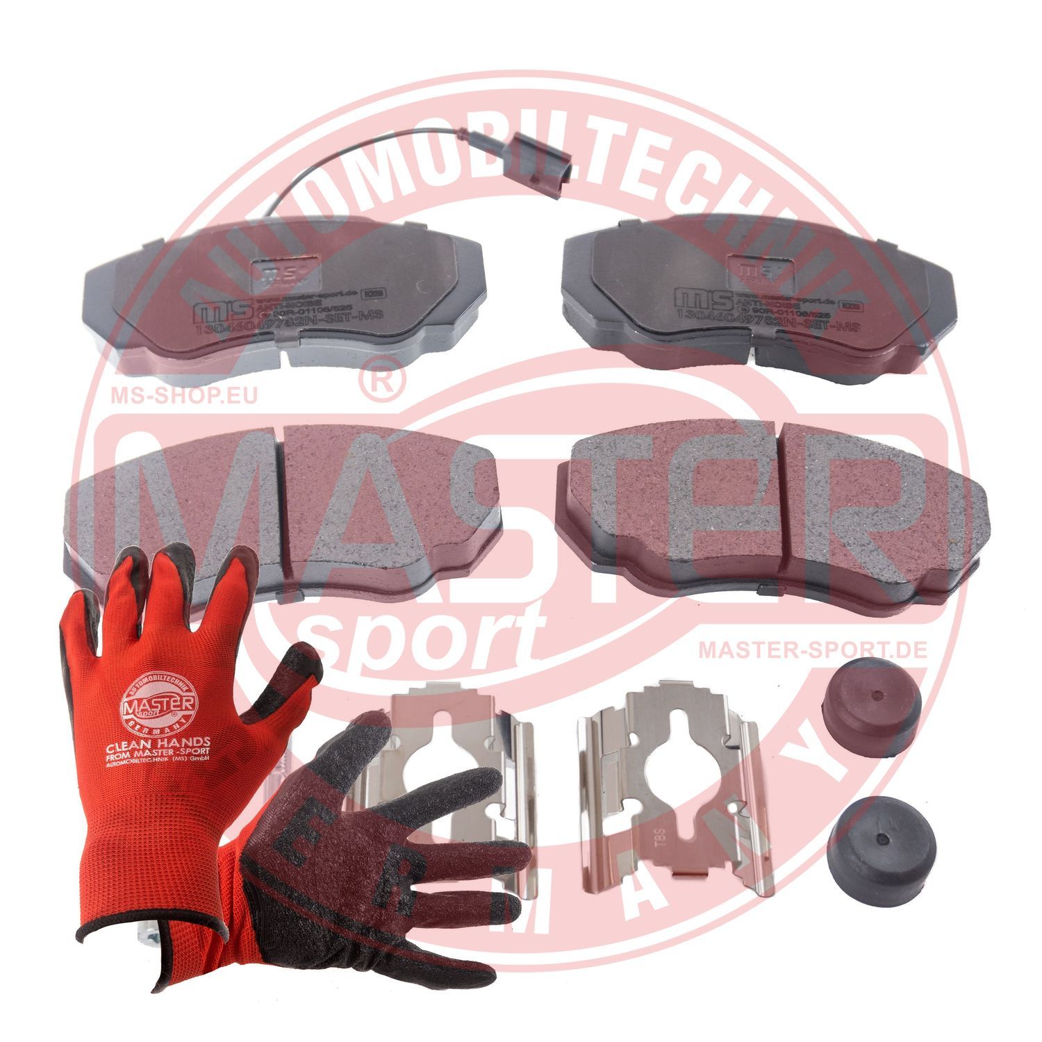 Zestaw klocków hamulcowych, hamulce tarczowe MASTER-SPORT GERMANY 13046049782N-SET-MSP