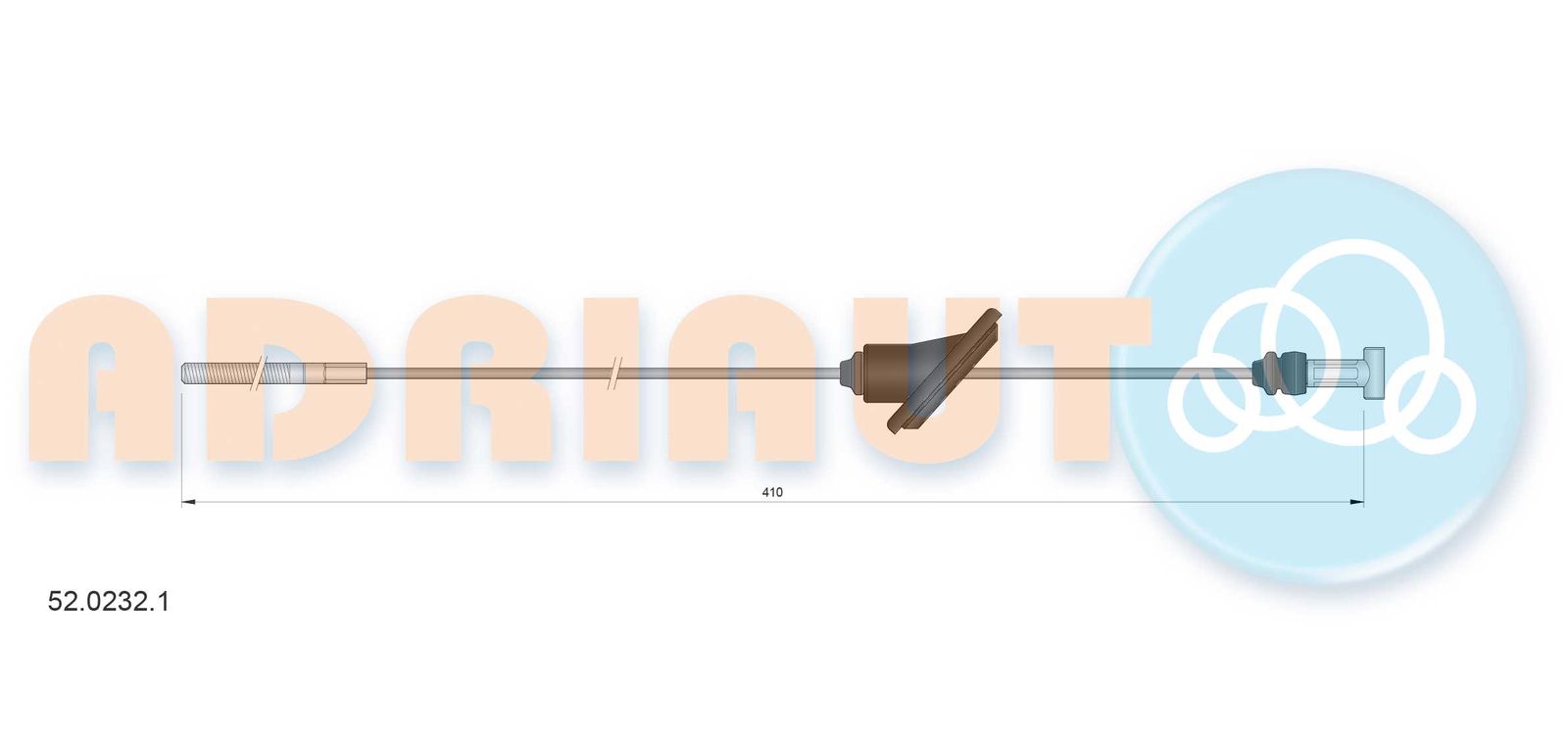 Cablu, frana de parcare ADRIAUTO 52.0232.1