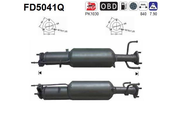 Filtr sadzy / filtr cząstek stałych, układ wydechowy AS 96946888