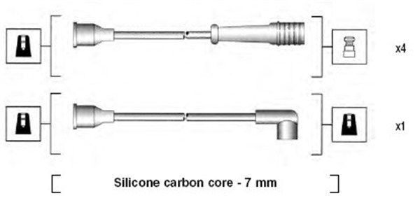 Zestaw przewodów zapłonowych MAGNETI MARELLI 941135240708