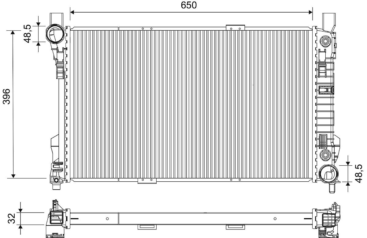 Chladič, chlazení motoru VALEO 732743