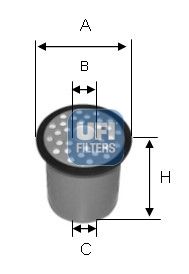 Filtr paliwa UFI 24.388.00