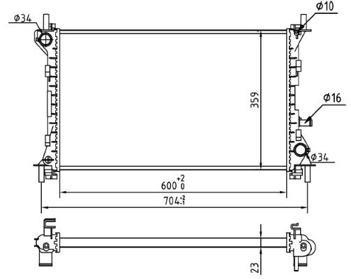 Radiator, racire motor MTR 13054771