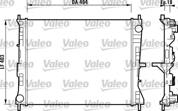 Chłodnica, układ chłodzenia silnika VALEO 732903