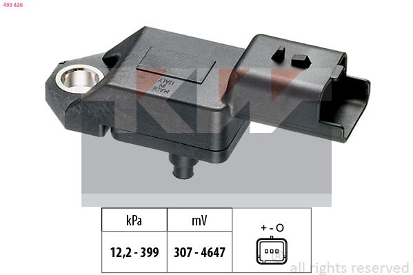 Czujnik ciśnienia powietrza, adaptacja wysokościowa KW 493426
