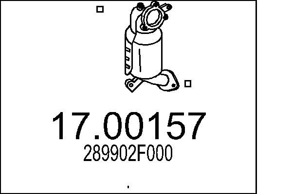 Filtr sadzy / filtr cząstek stałych, układ wydechowy MTS 289902F000