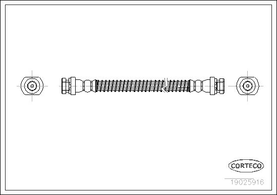 Przewód hamulcowy elastyczny CORTECO 19025916