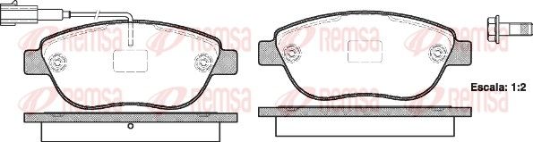 Sada brzdových platničiek kotúčovej brzdy REMSA 0859.11
