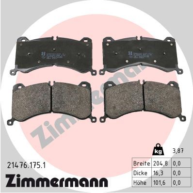 set placute frana,frana disc ZIMMERMANN 21476.175.1