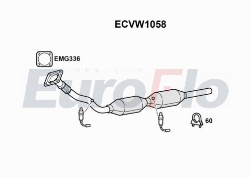 Katalizator EUROFLO 1J2253058RX