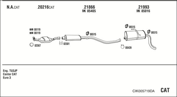 Układ wydechowy WALKER CIK005719DA