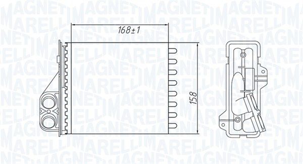 Wymiennik ciepła, ogrzewanie wnętrza MAGNETI MARELLI 350218479000