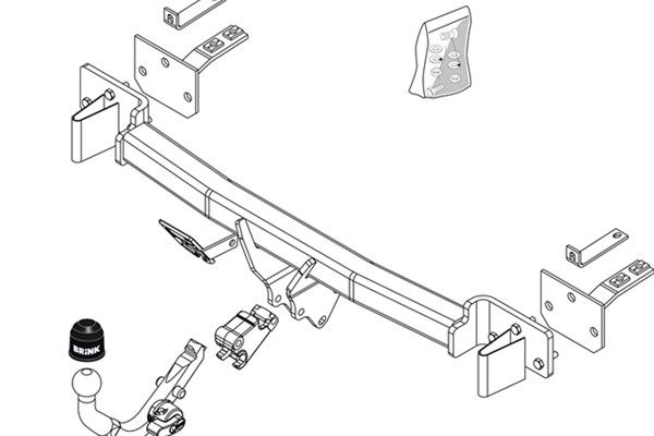 Zestaw zaczepu przyczepy BRINK 452200