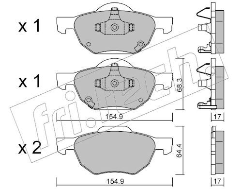 Piduriklotsi komplekt,ketaspidur