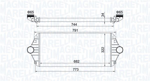 Chłodnica powietrza doładowującego MAGNETI MARELLI 351319204600
